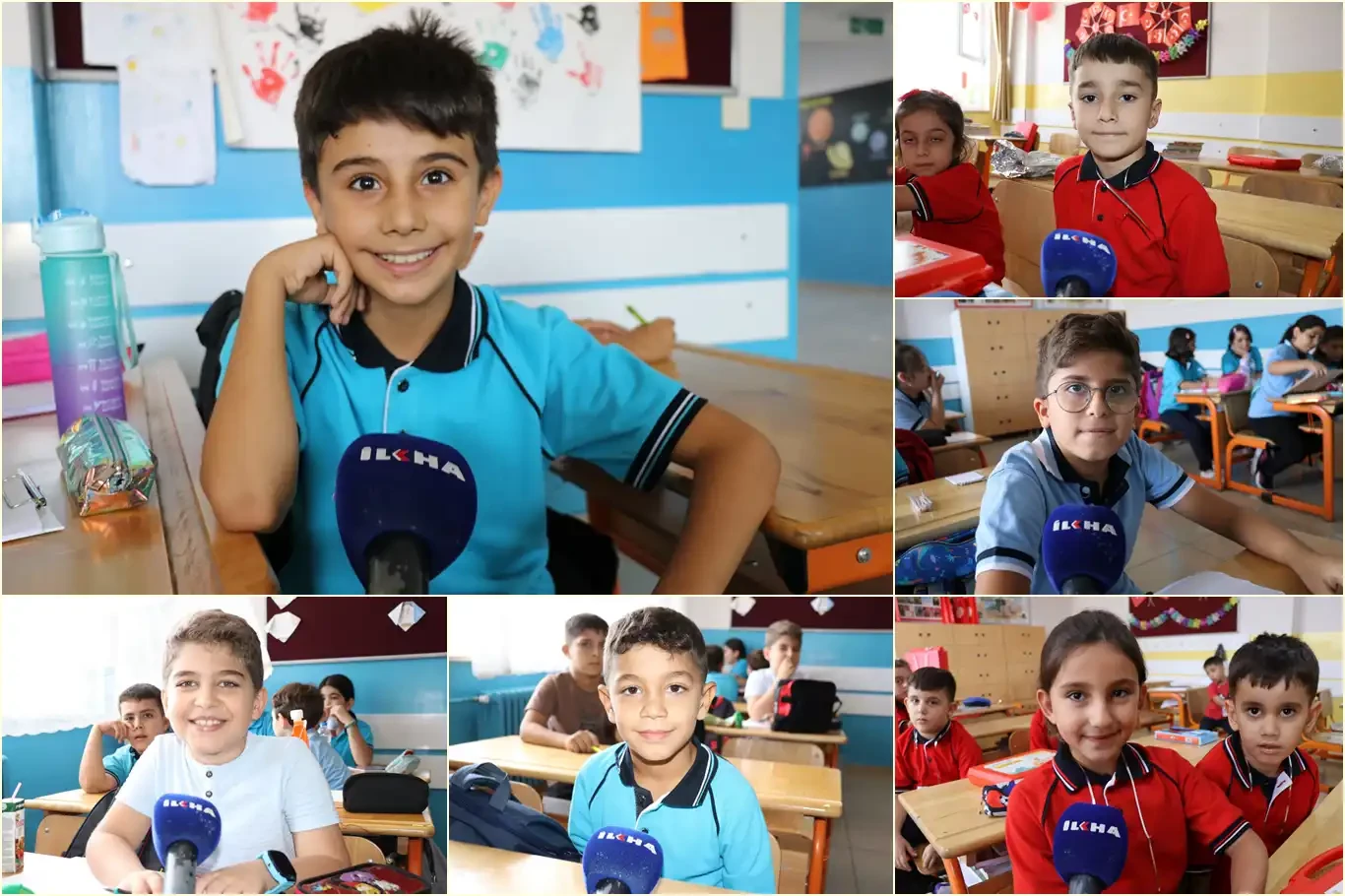 Deprem bölgesindeki öğrencilerin okuldaki ilk gün heyecanı