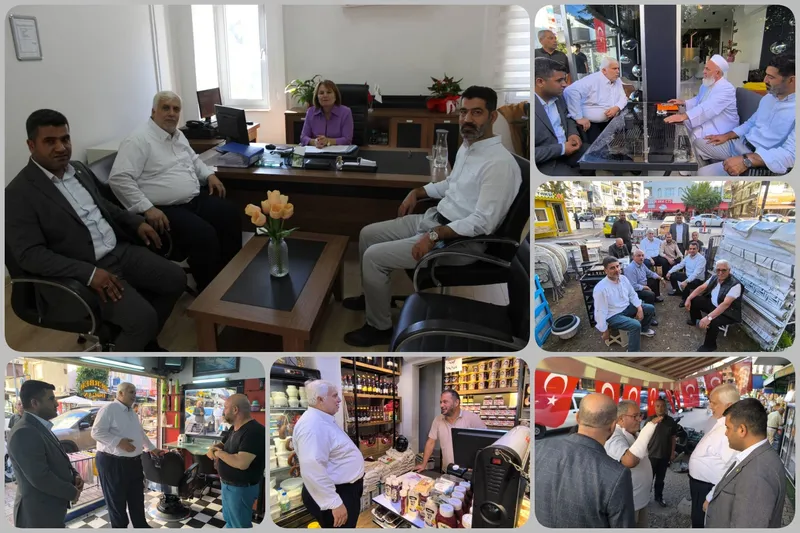 HÜDA PAR Mersin İl Başkanlığından Yenişehir Nüfus Müdürlüğüne ziyaret ve esnafla buluşma