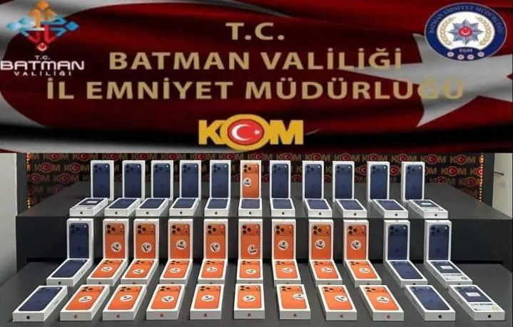 Batman’da kaçak telefon operasyonu: 6,6 milyon tl’lik iphone ele geçirildi