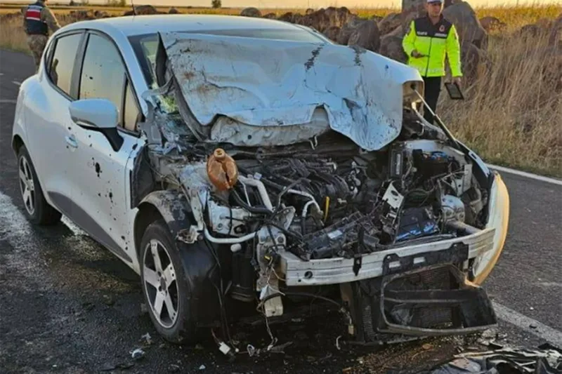 Şanlıurfa’da önlemsiz şekilde duran kamyonet kazaya neden oldu