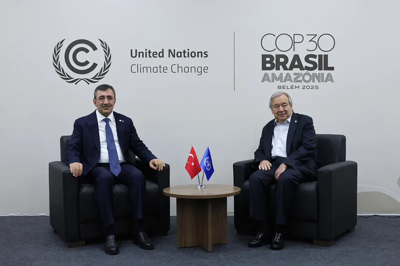 Cumhurbaşkanı Yardımcısı Yılmaz, BM Genel Sekreteri Guterres ile görüştü