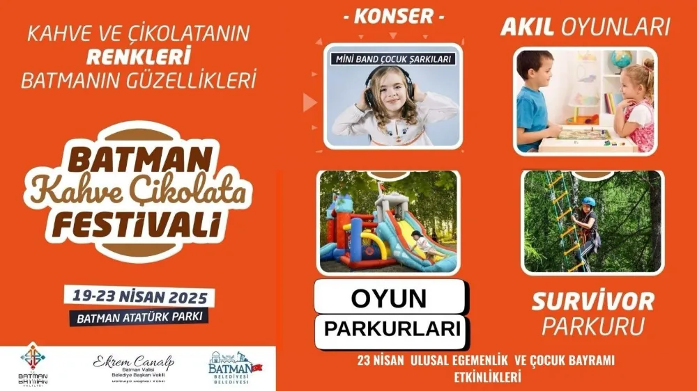 Atatürk Parkı’nda kahve & çikolata festivali: Batman Belediyesi’nden renkli bir etkinlik!