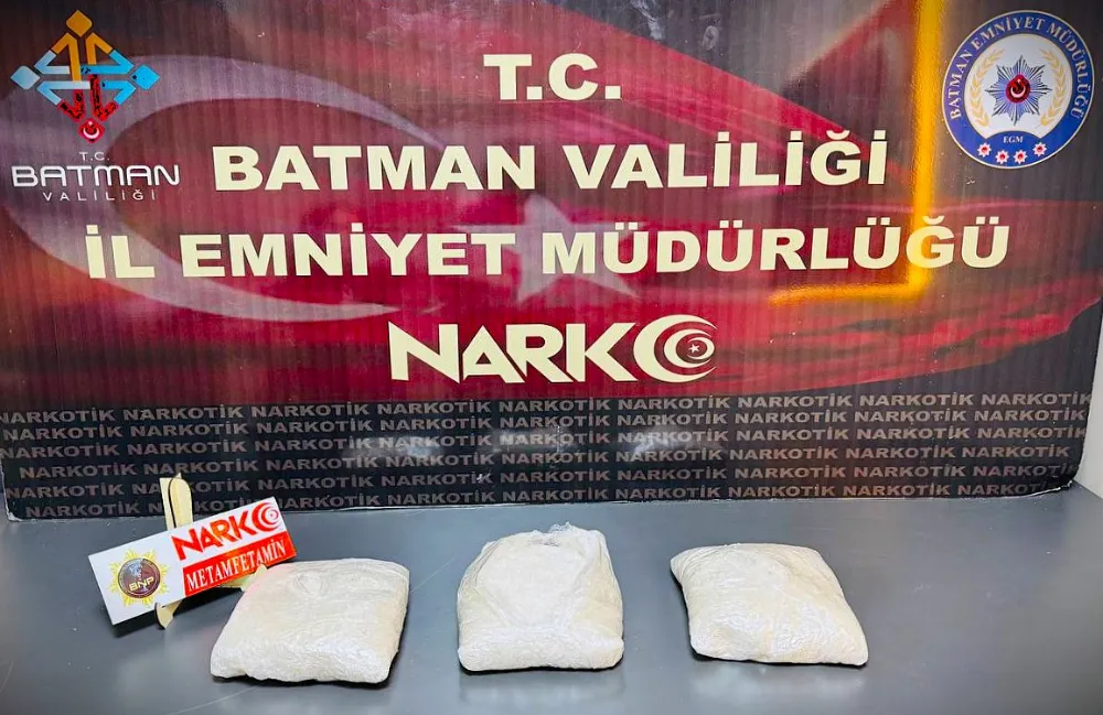 Batman’da 3 kilo Metamfetamin ele geçirildi: 1 kadın tutuklandı