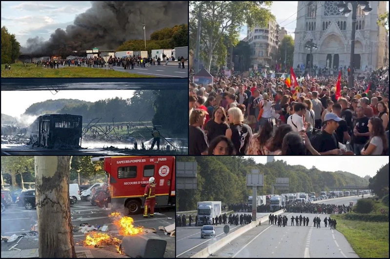 Fransa’da sokaklar alev alev: “Her Şeyi Engelle” protestolarında 200 gözaltı