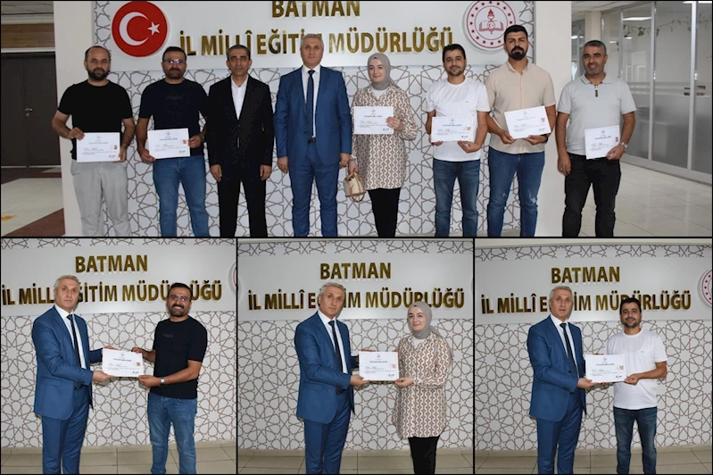 LGS tercih komisyonlarında görev alan öğretmenlere başarı belgeleri verildi