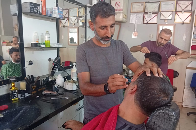 Şanlıurfa’da kuaförün Filistin’e destek kampanyasına yoğun ilgi