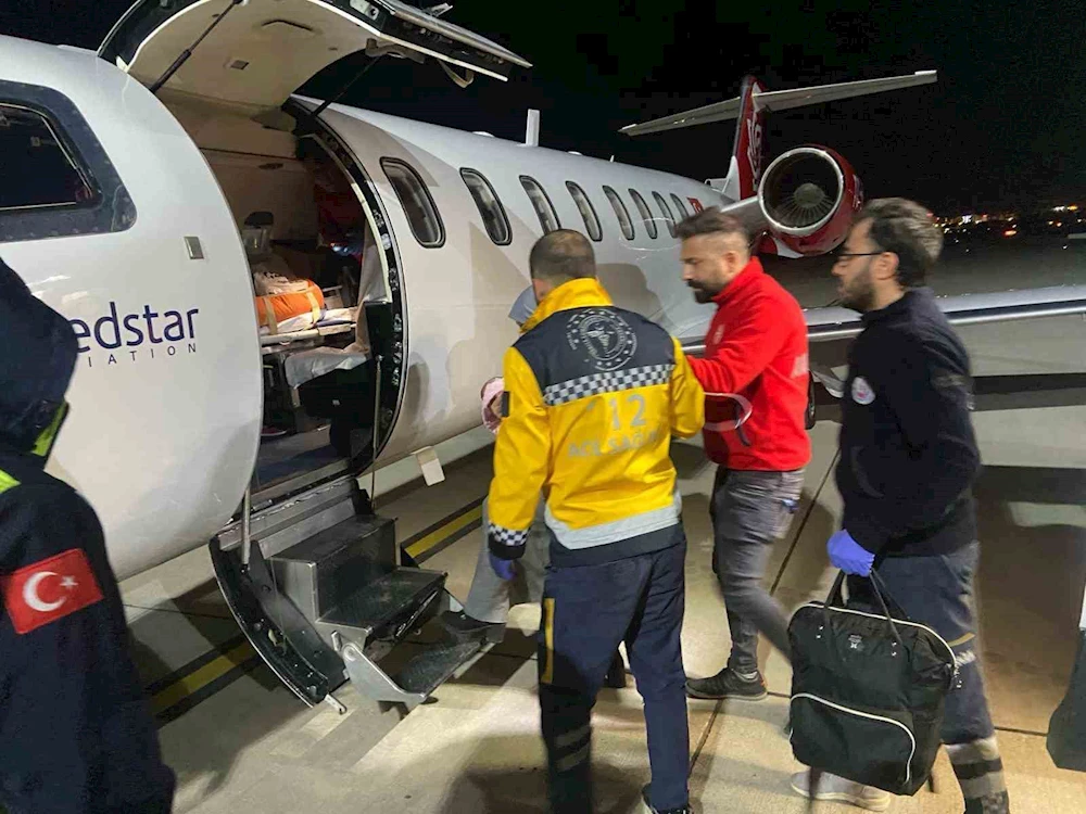 3 aylık bebek ambulans uçak ile Konya’ya sevk edildi