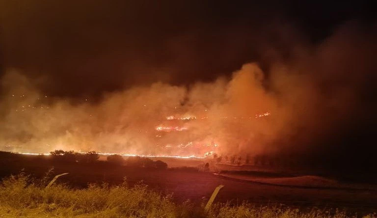 Kahta’daki anız yangını korkuttu