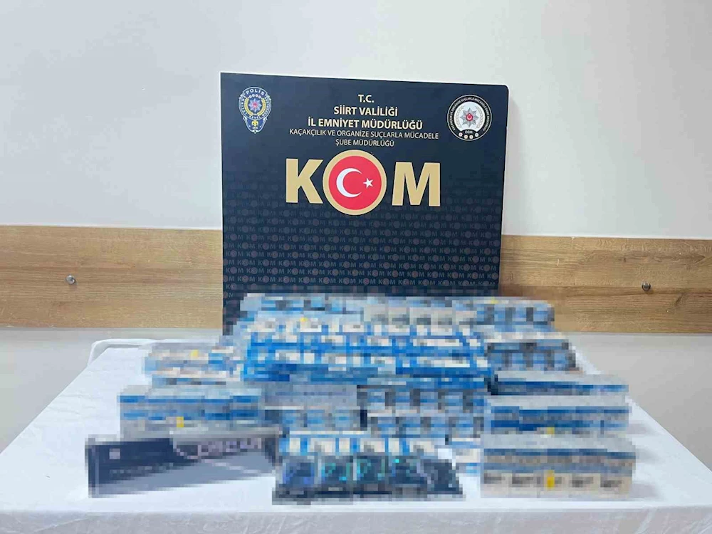 Siirt’te 490 paket kaçak sigara ele geçirildi