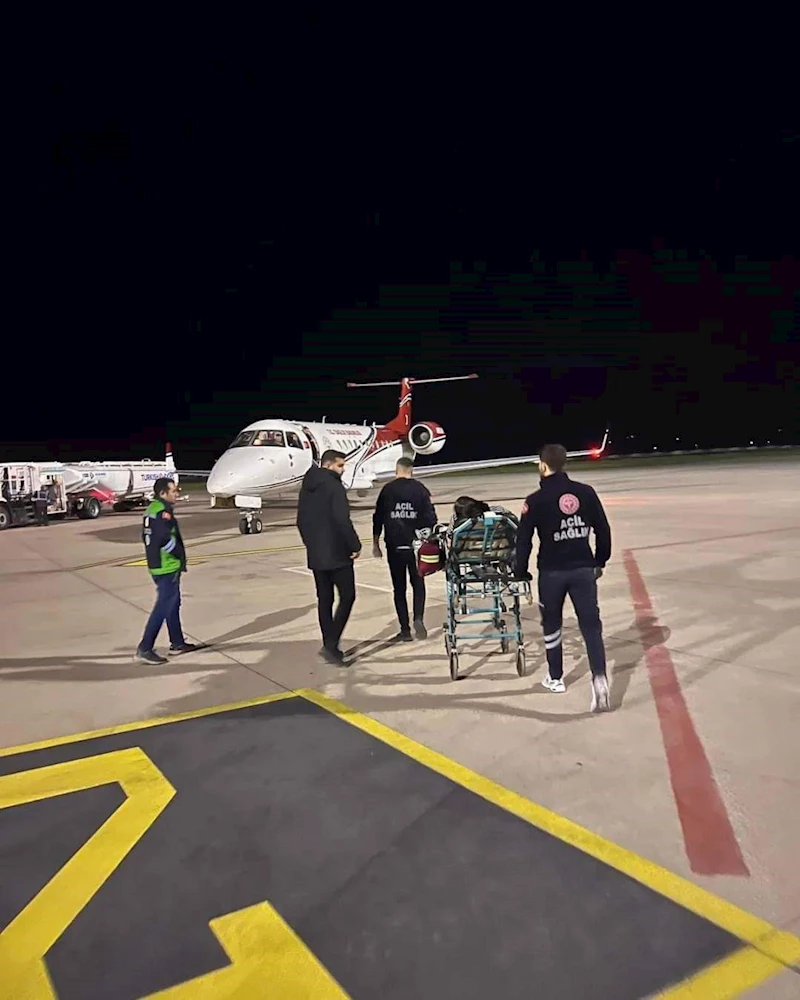 Şırnak’ta kalp rahatsızlığı geçiren kadın ambulans uçakla Ankara’ya sevk edildi