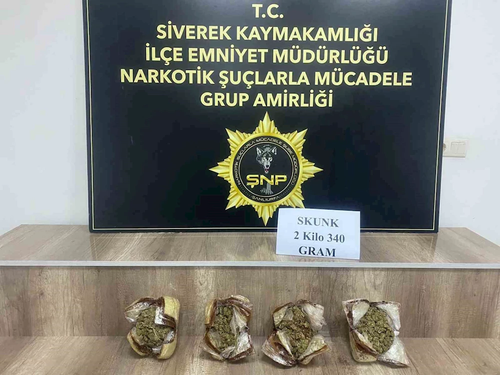 Siverek’te yolcu otobüsünde uyuşturucu ele geçirildi